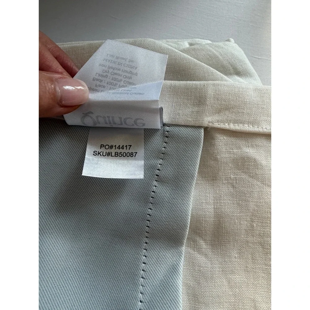NWOT QUINCE Ivory Luxe Linen Room Darkening Organic Single Panel 48x96 MSRP $110